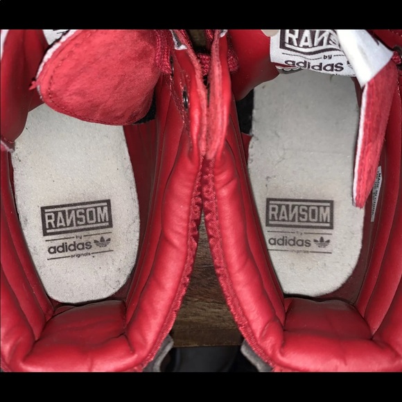 Adidas x Ransom Red Suede High Top Shoes 12 - Picture 11 of 11